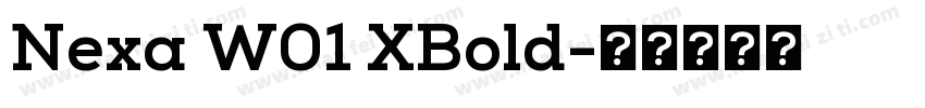 Nexa W01 XBold字体转换